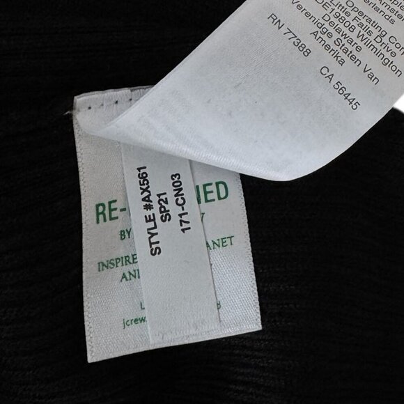 J. Crew Black Ribbed Long Sleeve Sweater - Picture 8 of 9